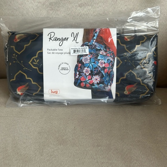 lug Handbags - NWT Lug Ranger XL Packable Tote Bag in Songbirds Gray